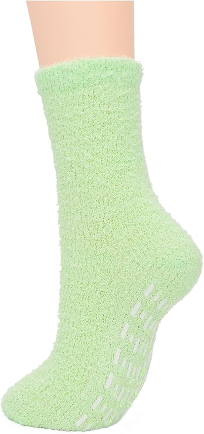 Softeez Fuzzy Nonslip Socks