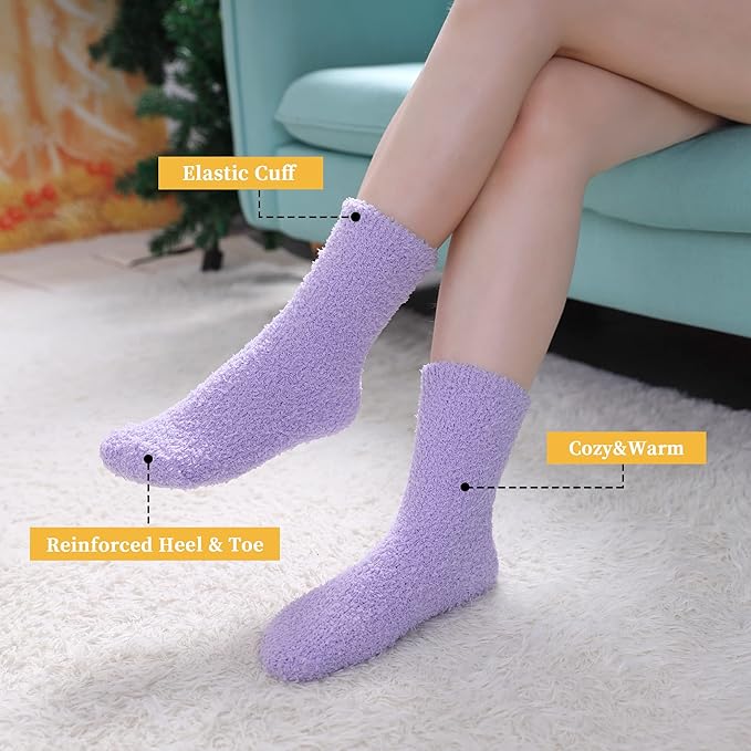 Softeez Fuzzy Nonslip Socks