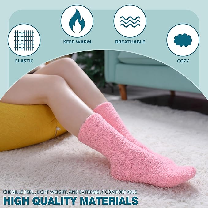 Softeez Fuzzy Nonslip Socks