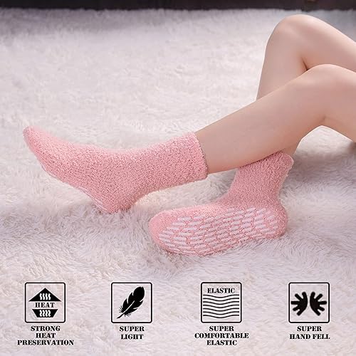Softeez Fuzzy Nonslip Socks