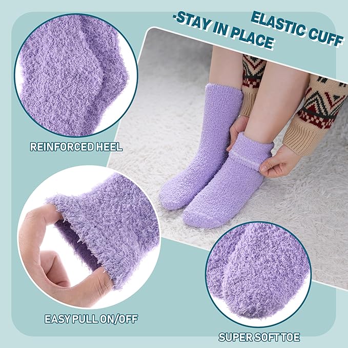 Softeez Fuzzy Nonslip Socks
