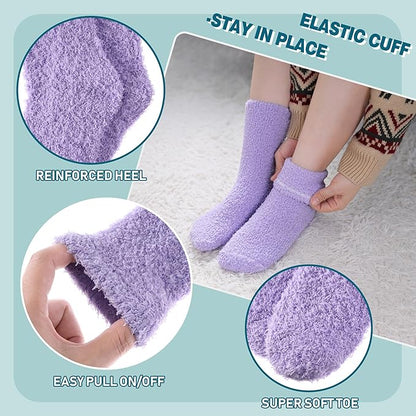 Softeez Fuzzy Nonslip Socks