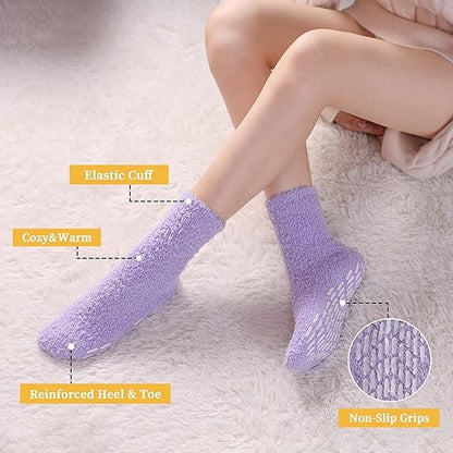 Softeez Fuzzy Nonslip Socks